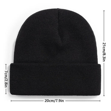 Custom black knit hat