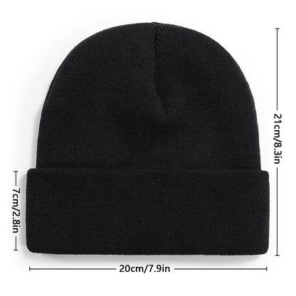 Custom black knit hat