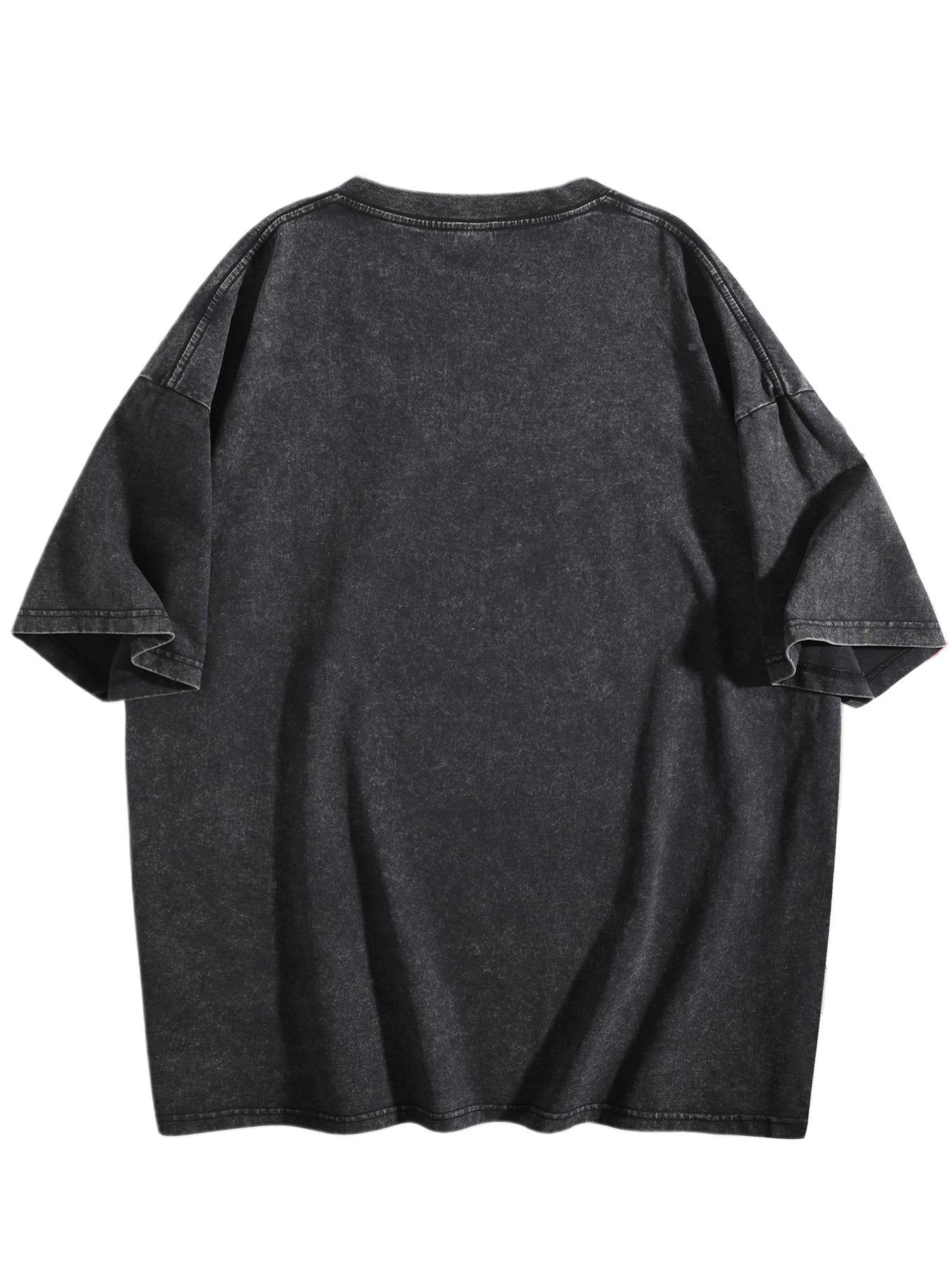 230gsm Printed 100% Cotton Pre-washed T-Shirt, Front Print in Black