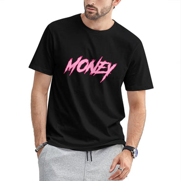 Inkmay Casual Cotton T-shirt Money Text In Pink Colorful Design Unisex T-shirtStudio TimelessComfort T-Shirt