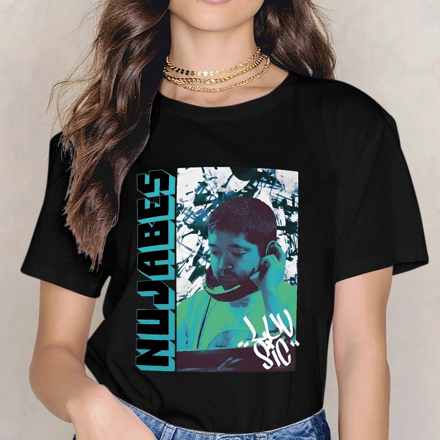Inkmay Casual Cotton T-shirt Abstract Art With Bold Colors Unisex T-shirt
