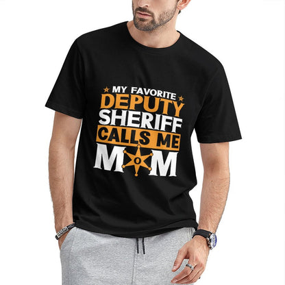 Inkmay Casual  Cotton T-shirt Orange Background With Black Text Calls Unisex T-shirtSoftstyle Neat T-Shirt