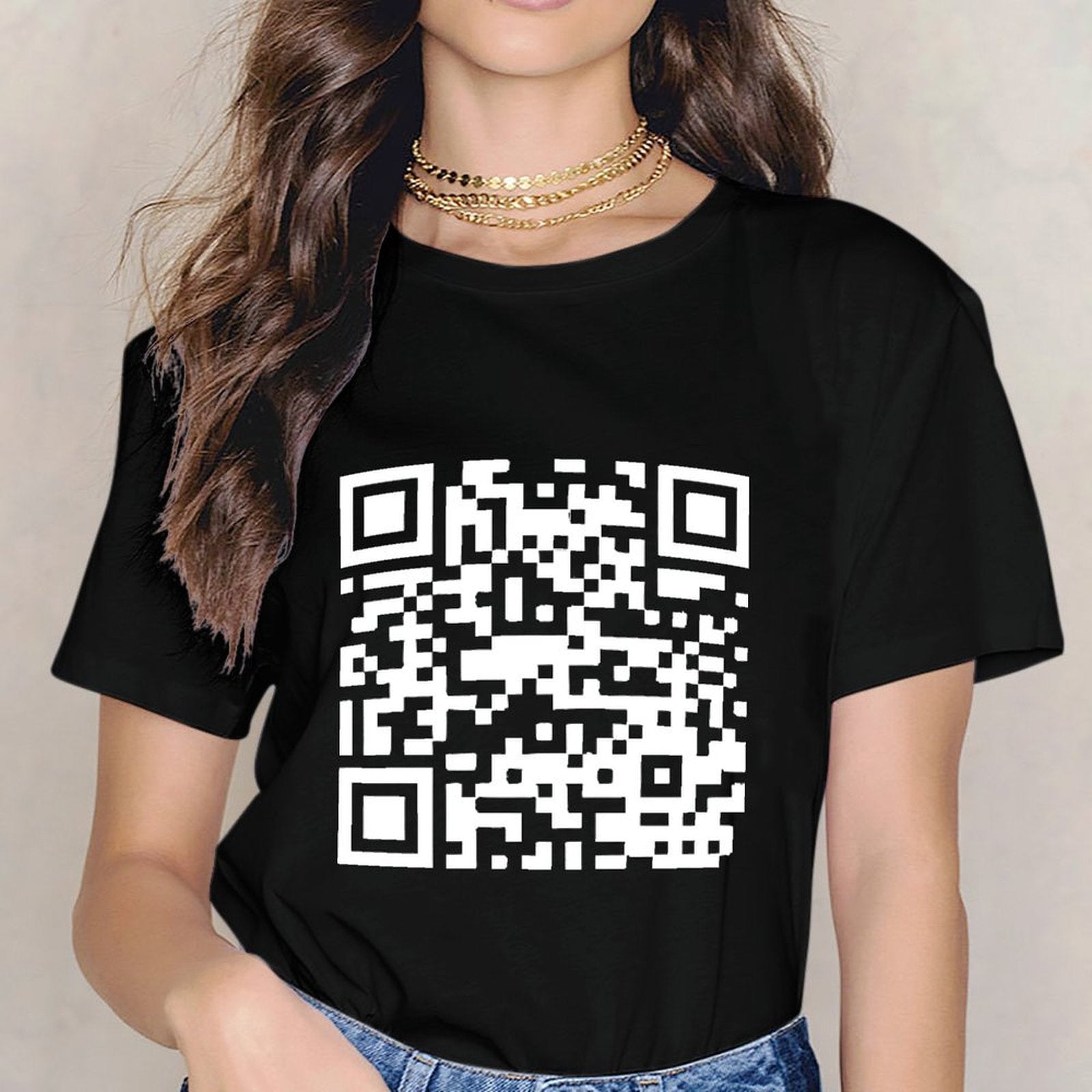 Inkmay Casual Cotton T-shirt Abstract Geometric Design With Light Colors Unisex T-shirtEco-Conscious ComfortLine T-Shirt