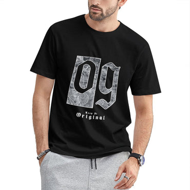 Inkmay Casual Cotton T-shirt Paisley Design On Fabric Artwork Prints Unisex T-shirtComfort Double-Stitched T-Shirt