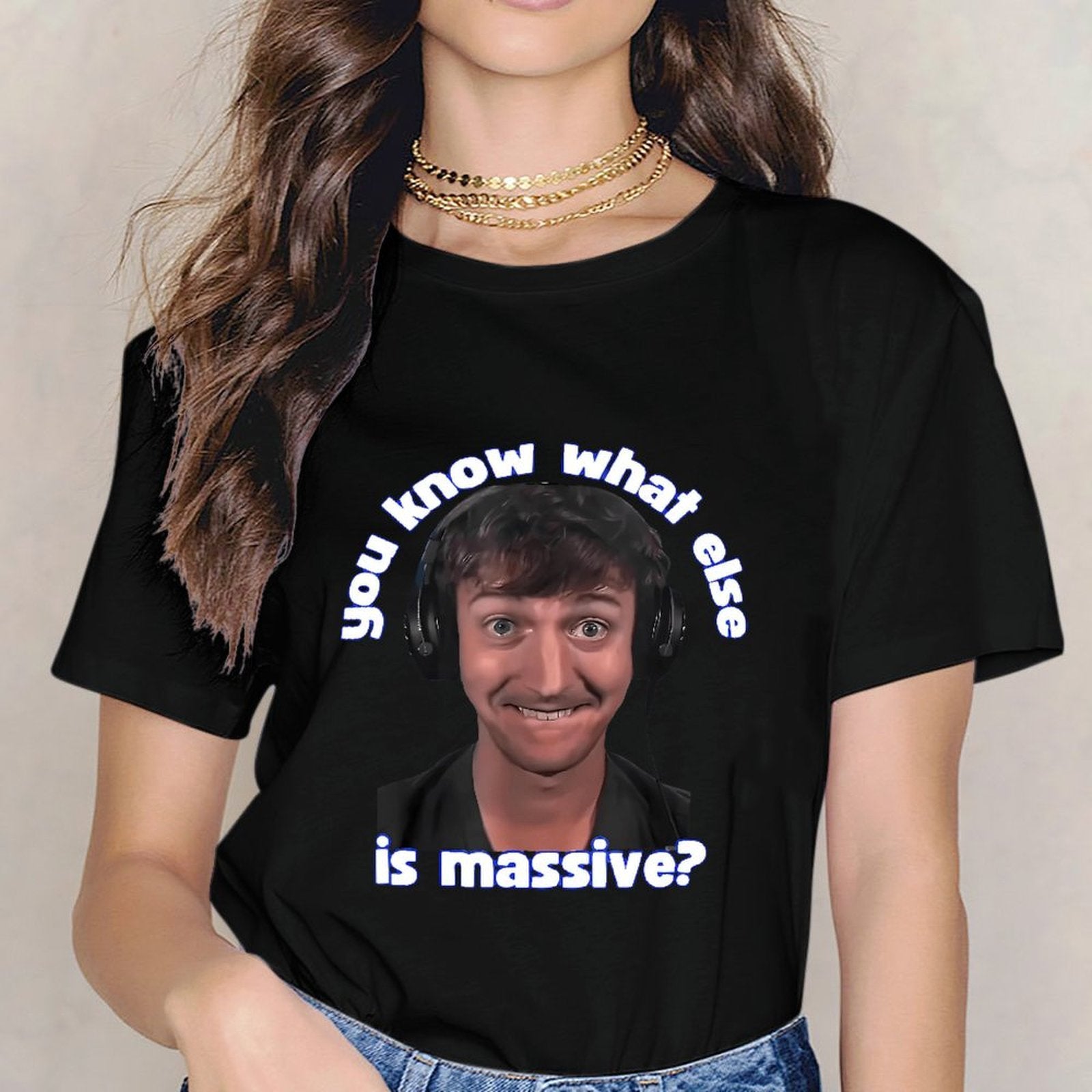 Inkmay Casual Cotton T-shirt Man Wearing Headphones With Text Overlay Unisex T-shirtAllDay Heritage T-Shirt