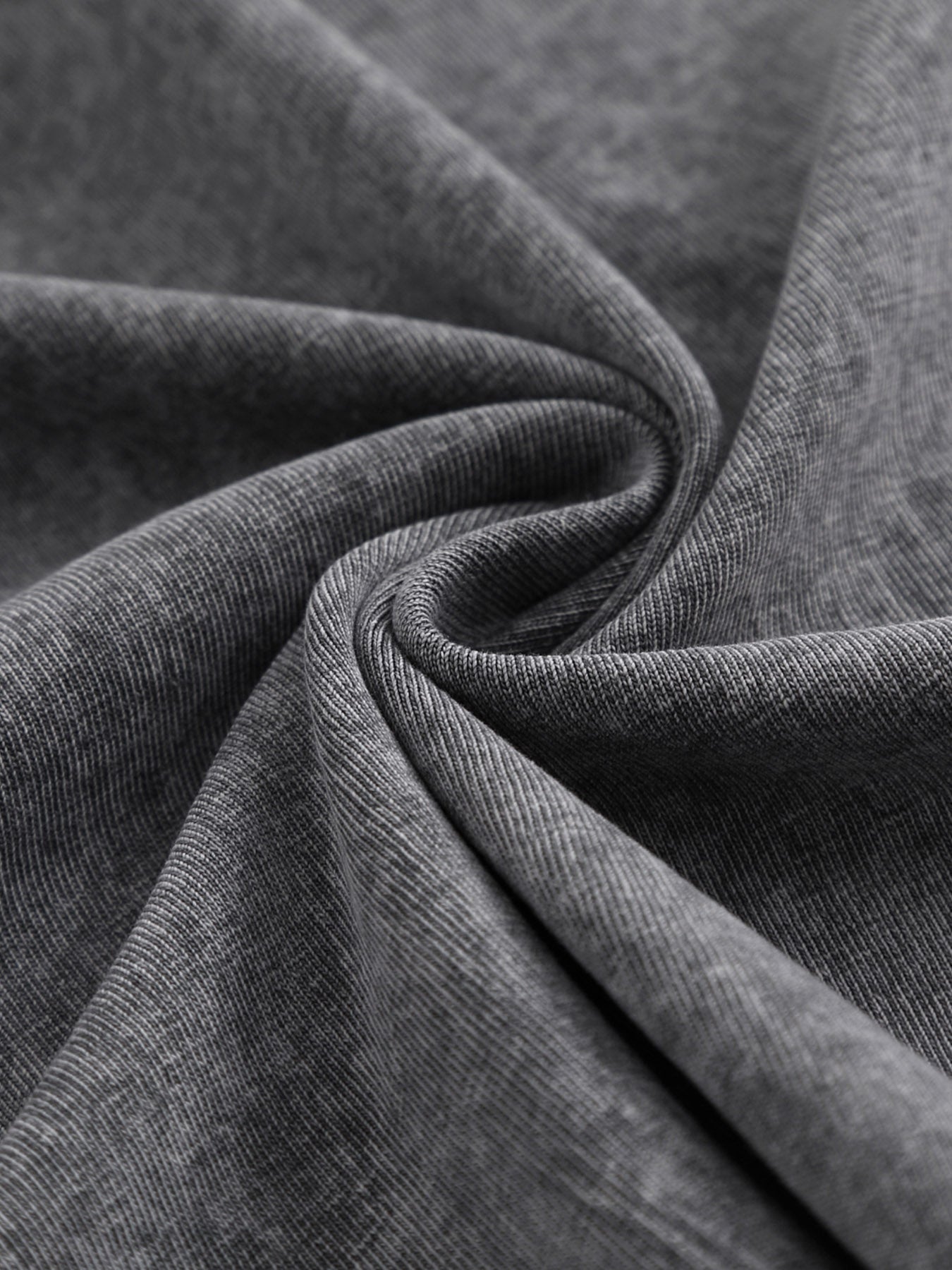230gsm Printed 100% Cotton Pre-washed T-Shirt, Front Print in Dark Gray
