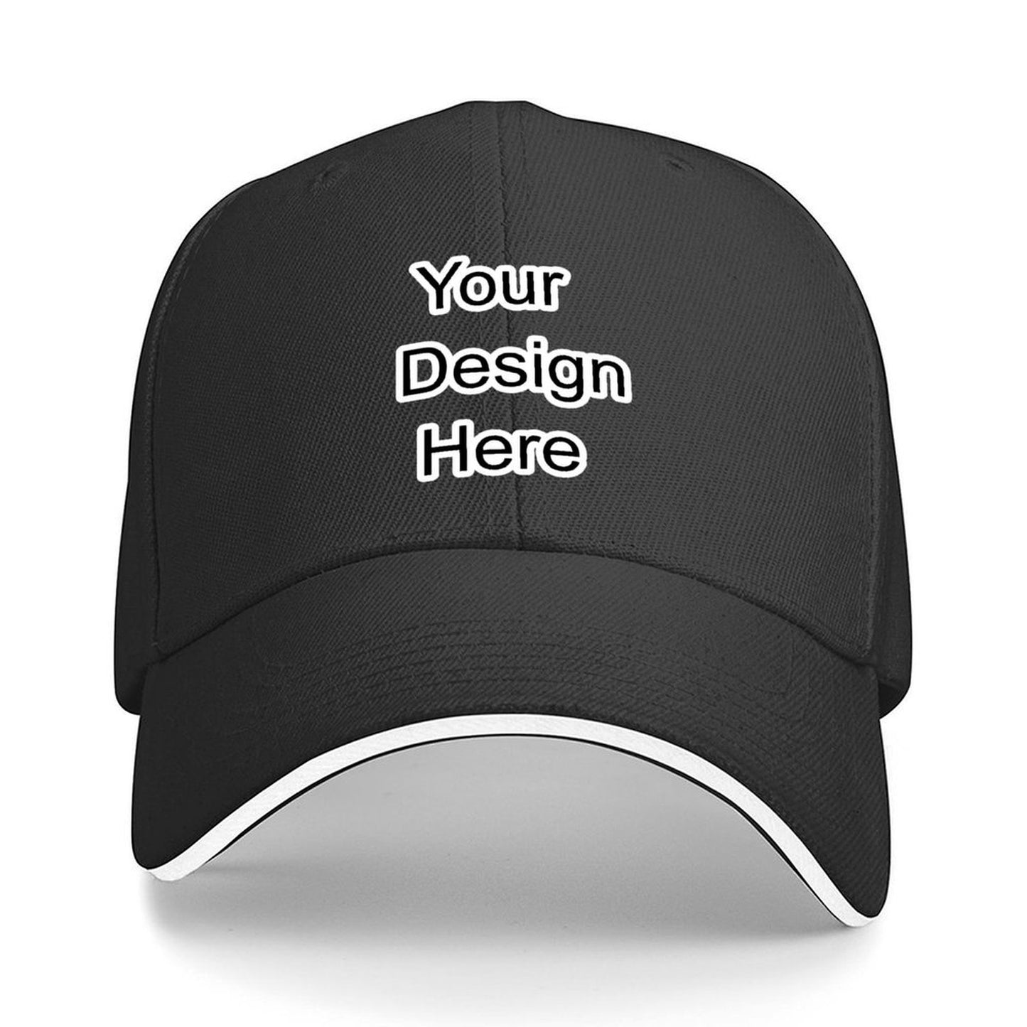 Custom black sandwich baseball cap