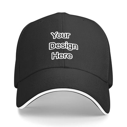 Custom black sandwich baseball cap