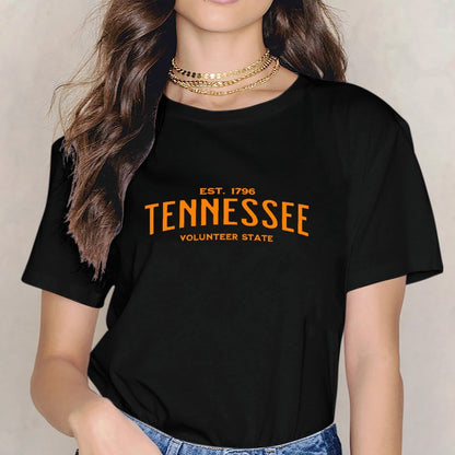 Inkmay Casual  Cotton T-shirt Solid Orange Background No Pattern Prints Unisex T-shirtLifestyle RelaxFit T-Shirt