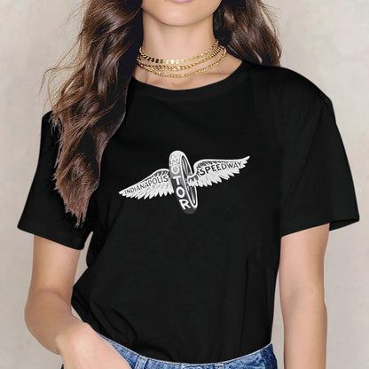 Inkmay Casual  Cotton T-shirt Indianapolis Motor Speedway Wings Logo Design Unisex T-shirt