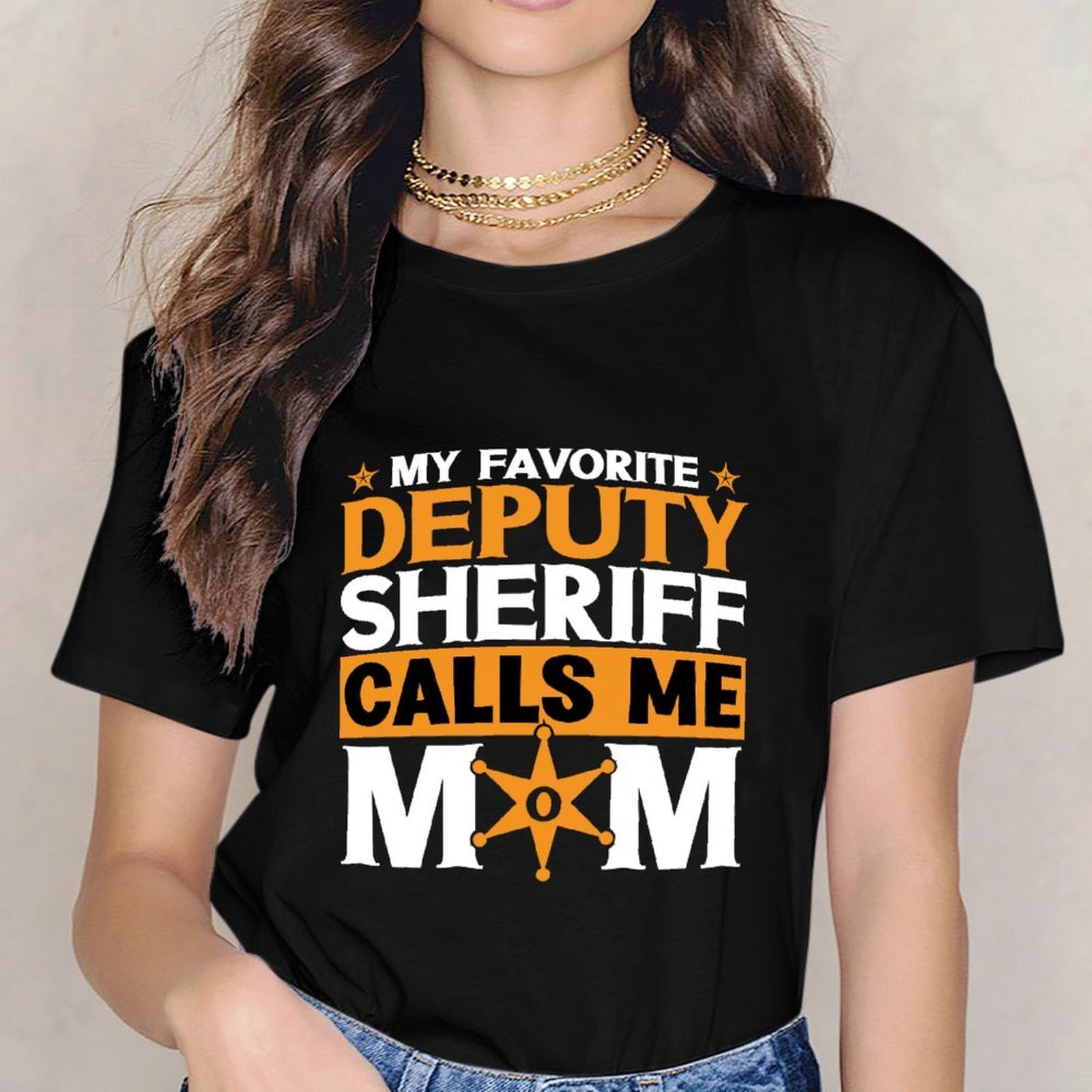 Inkmay Casual  Cotton T-shirt Orange Background With Black Text Calls Unisex T-shirtSoftstyle Neat T-Shirt
