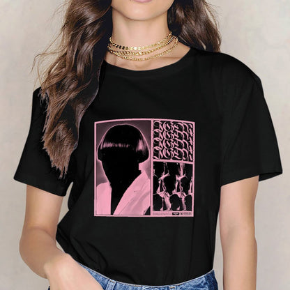 Inkmay Casual Cotton T-shirt Abstract Art With Geometric Shapes Unisex T-shirtSleek ClassicSeries T-Shirt