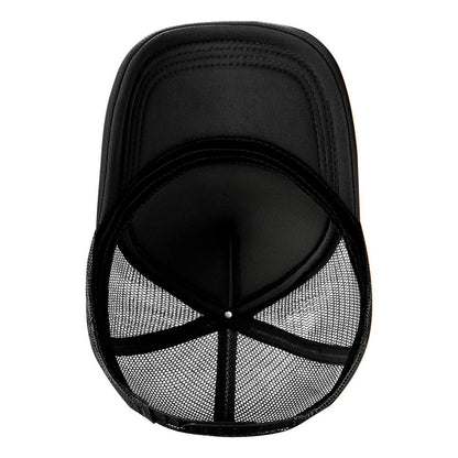 Custom black mesh baseball cap