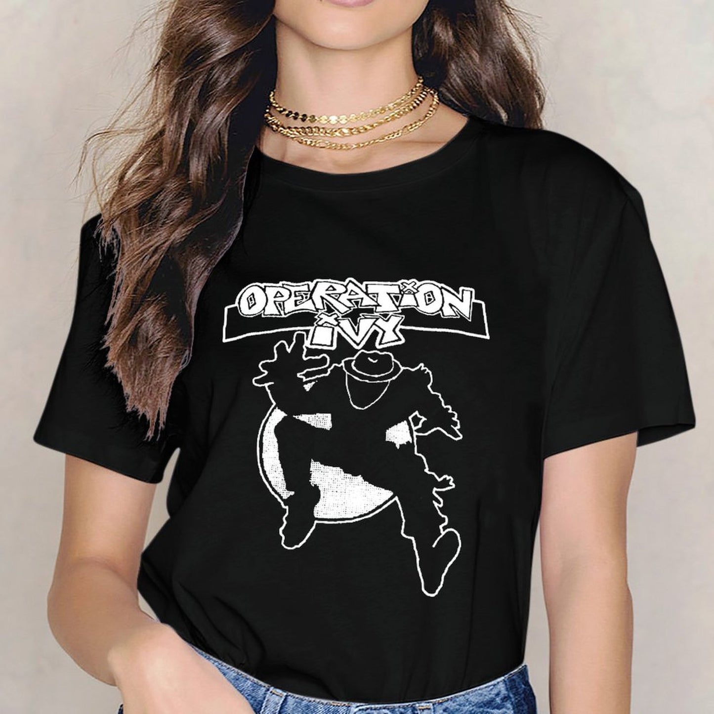 Inkmay Casual Cotton T-shirt Abstract Artwork With Bold Colors Unisex T-shirtAllSeason 100% Cotton T-Shirt