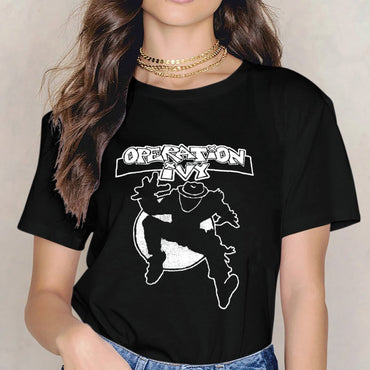 Inkmay Casual Cotton T-shirt Abstract Artwork With Bold Colors Unisex T-shirtAllSeason 100% Cotton T-Shirt