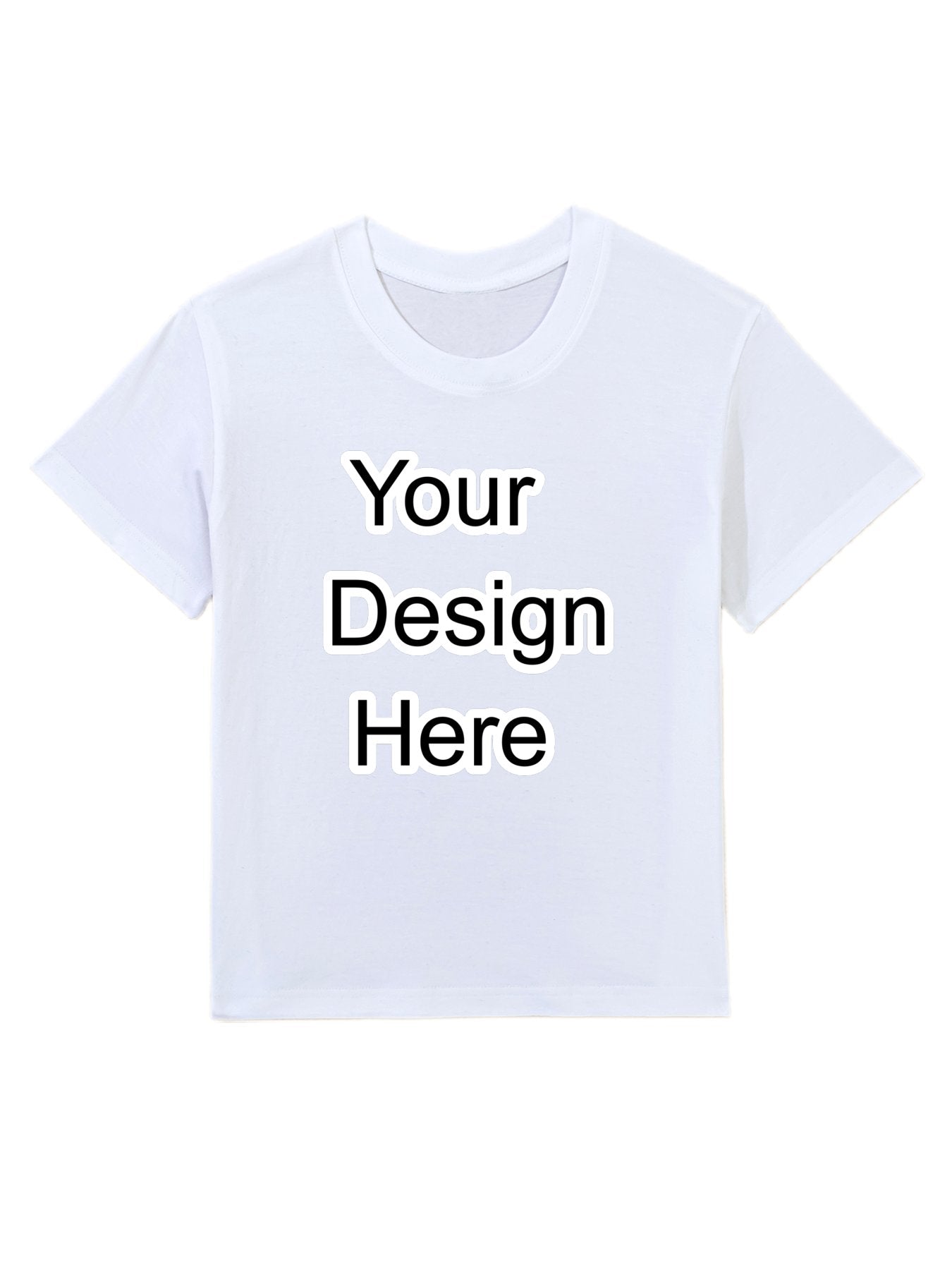Custom white children's heat transfer T-shirt