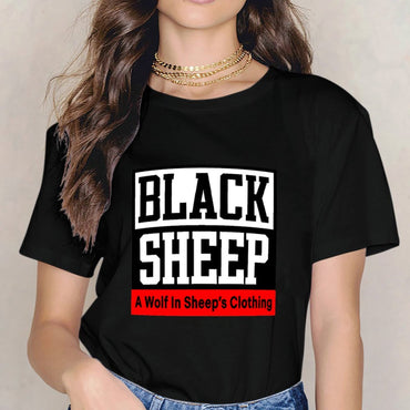 Inkmay Casual Cotton T-shirt Black Sheep Logo Bold Design Unisex T-shirtEssentialFit Street T-Shirt