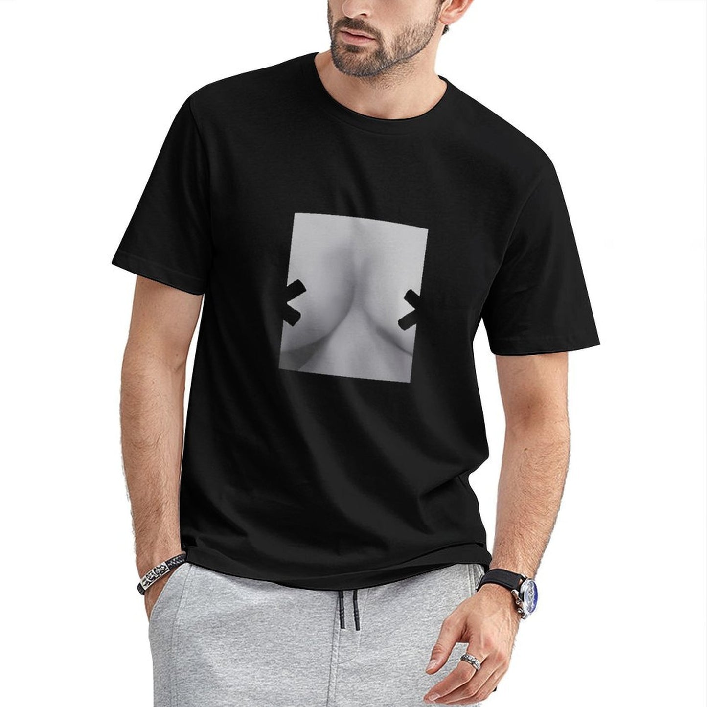Inkmay Casual Cotton T-shirt Abstract Legs With Black Shadows Unisex T-shirtActiveStyle Print-Ready T-Shirt