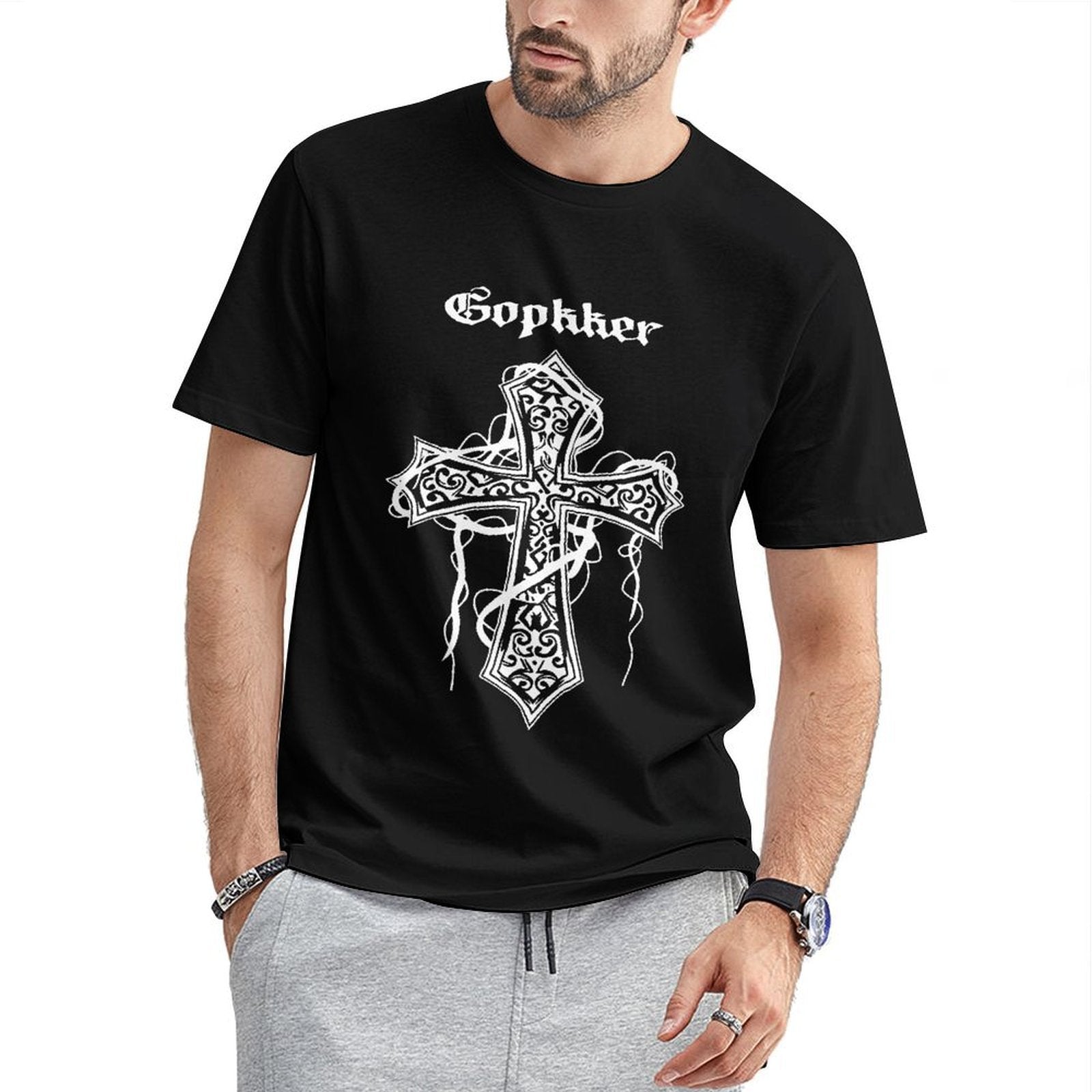 Inkmay Casual Cotton T-shirt Abstract Floral Design With Soft Colors Unisex T-shirtLifestyleLine  T-Shirt