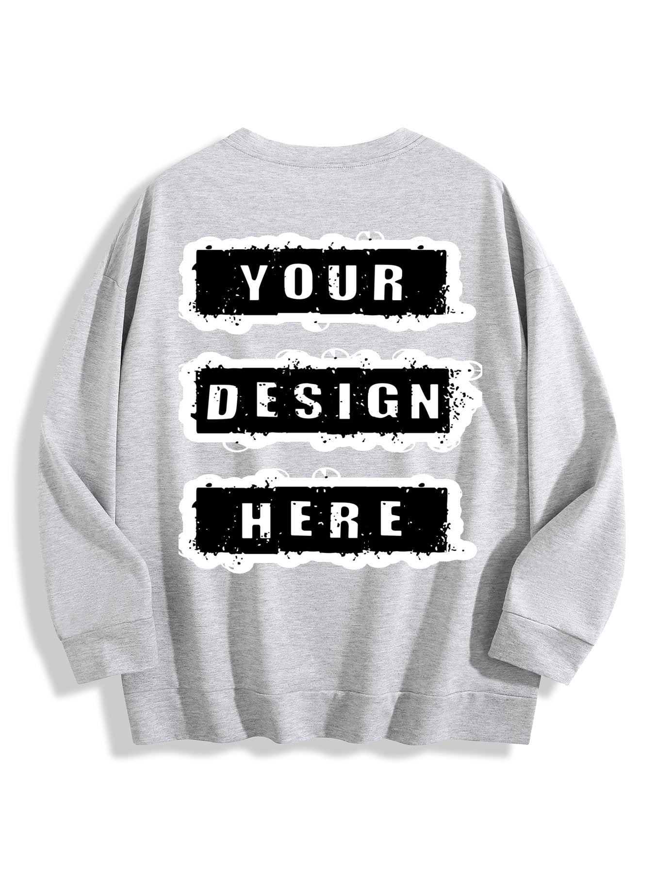 240g Crew Neck Sweatshirt - Light Gray-back