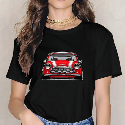 Inkmay Casual  Cotton T-shirt Woo Sunglasses With Cars And Unisex T-shirtPureStyle Original T-Shirt