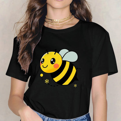 Inkmay Casual Cotton T-shirt Cute Bee With Yellow Black Stripes Unisex T-shirtEssential SoftTouch T-Shirt