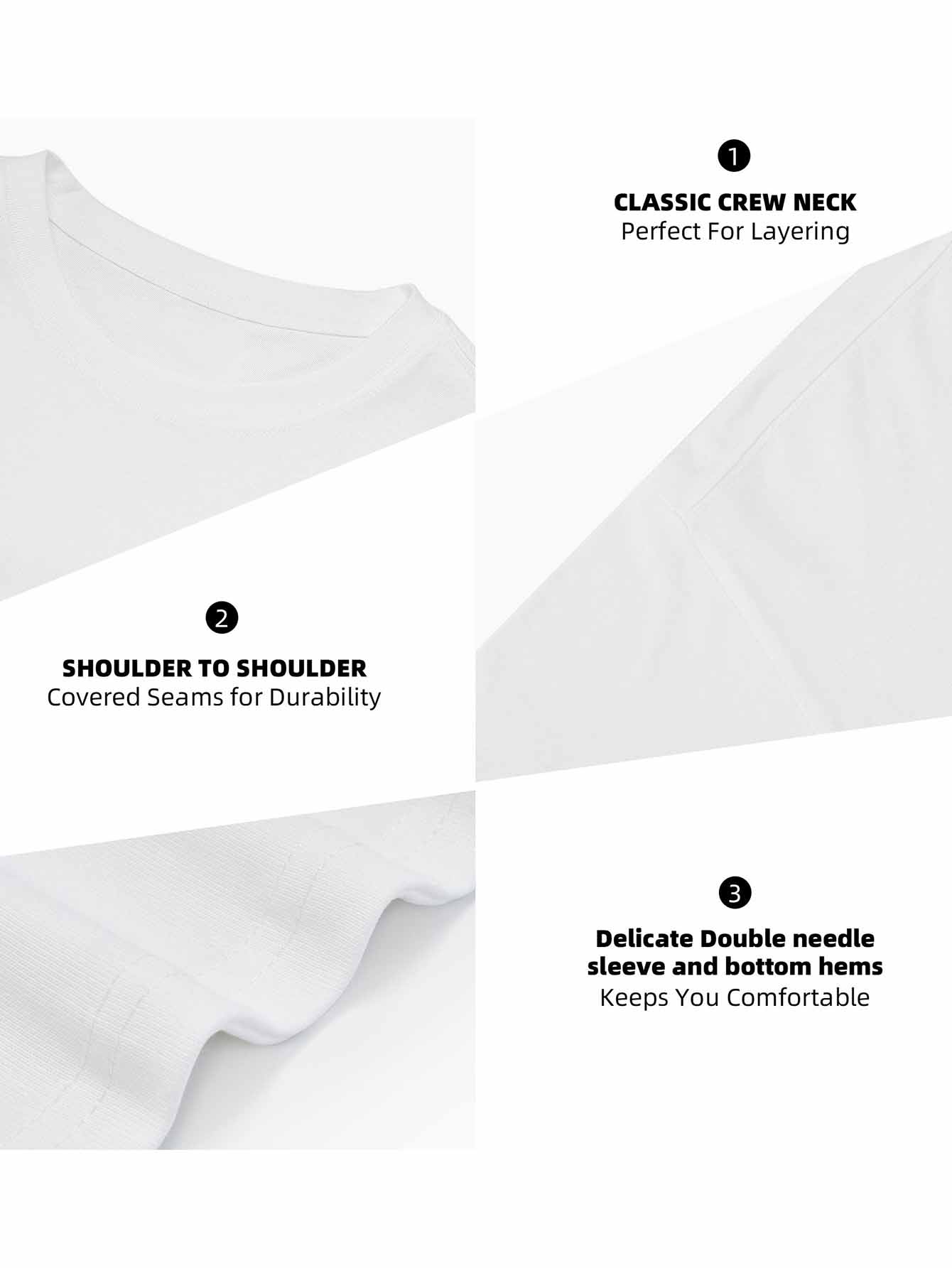 Custom adult heat transfer short-sleeved T-shirts white