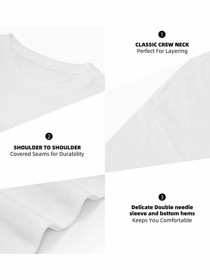 Custom adult heat transfer short-sleeved T-shirts white