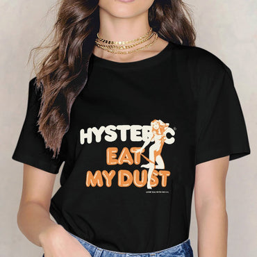 Inkmay Casual Cotton T-shirt Eat My Dust Orange Background Design Unisex T-shirtTrueFit Lifestyle T-Shirt