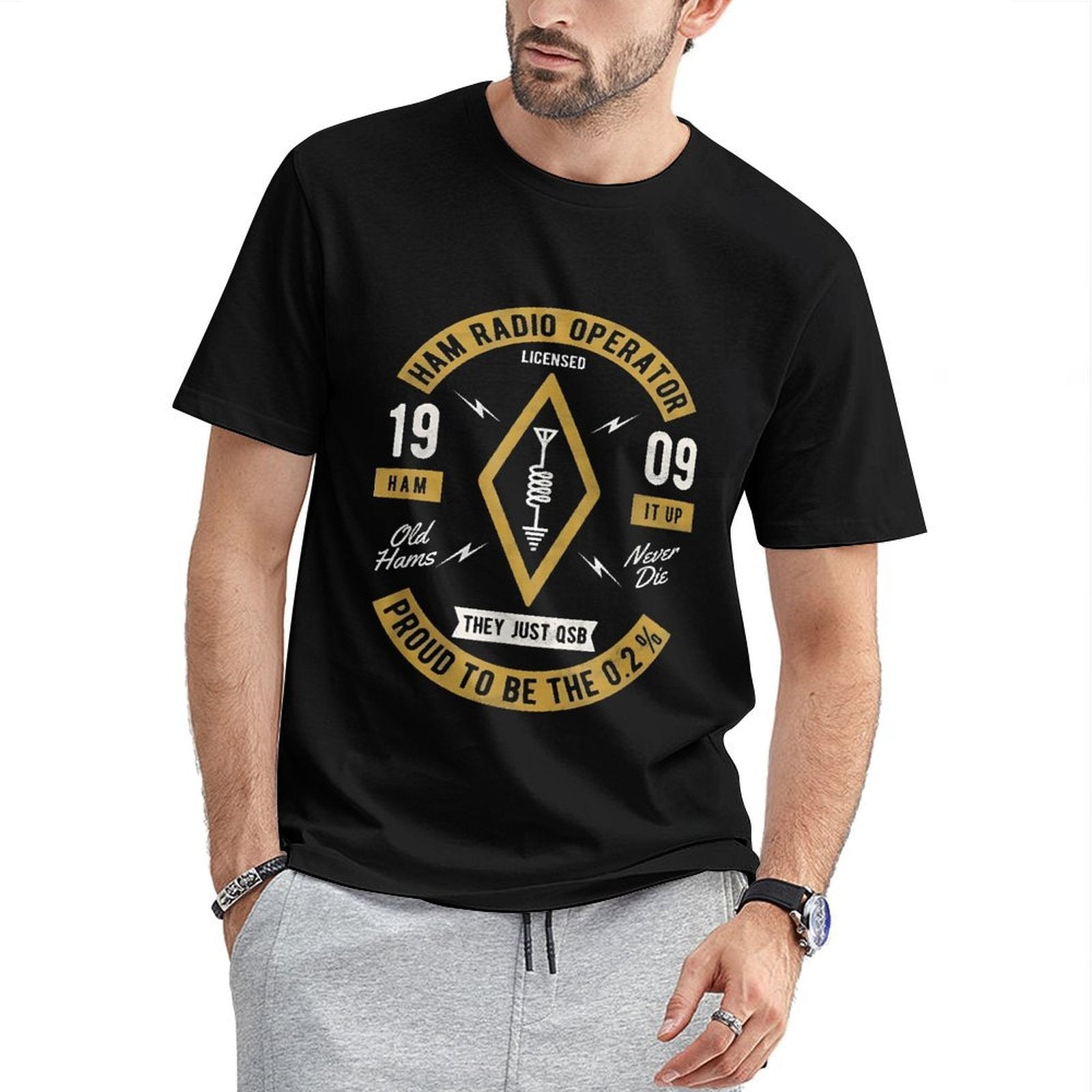 Inkmay Casual  Cotton T-shirt Leave U Above B Pattern Prints Unisex T-shirtSimpleFit EverydayTee T-Shirt