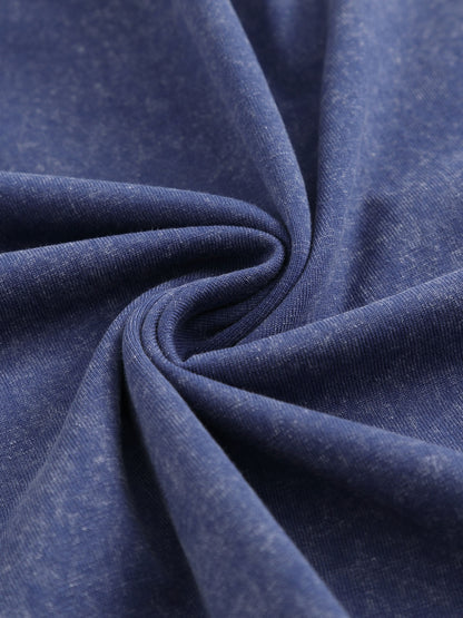 230gsm Heat Transfer Canvas Cotton Pre-washed T-shirt, Front Panel Print, Ice Blue