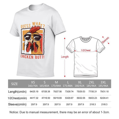 Inkmay Casual  Cotton T-shirt Chicken Butt Print With Sunglasses Design Unisex T-shirtPremium Finish Chill T-Shirt