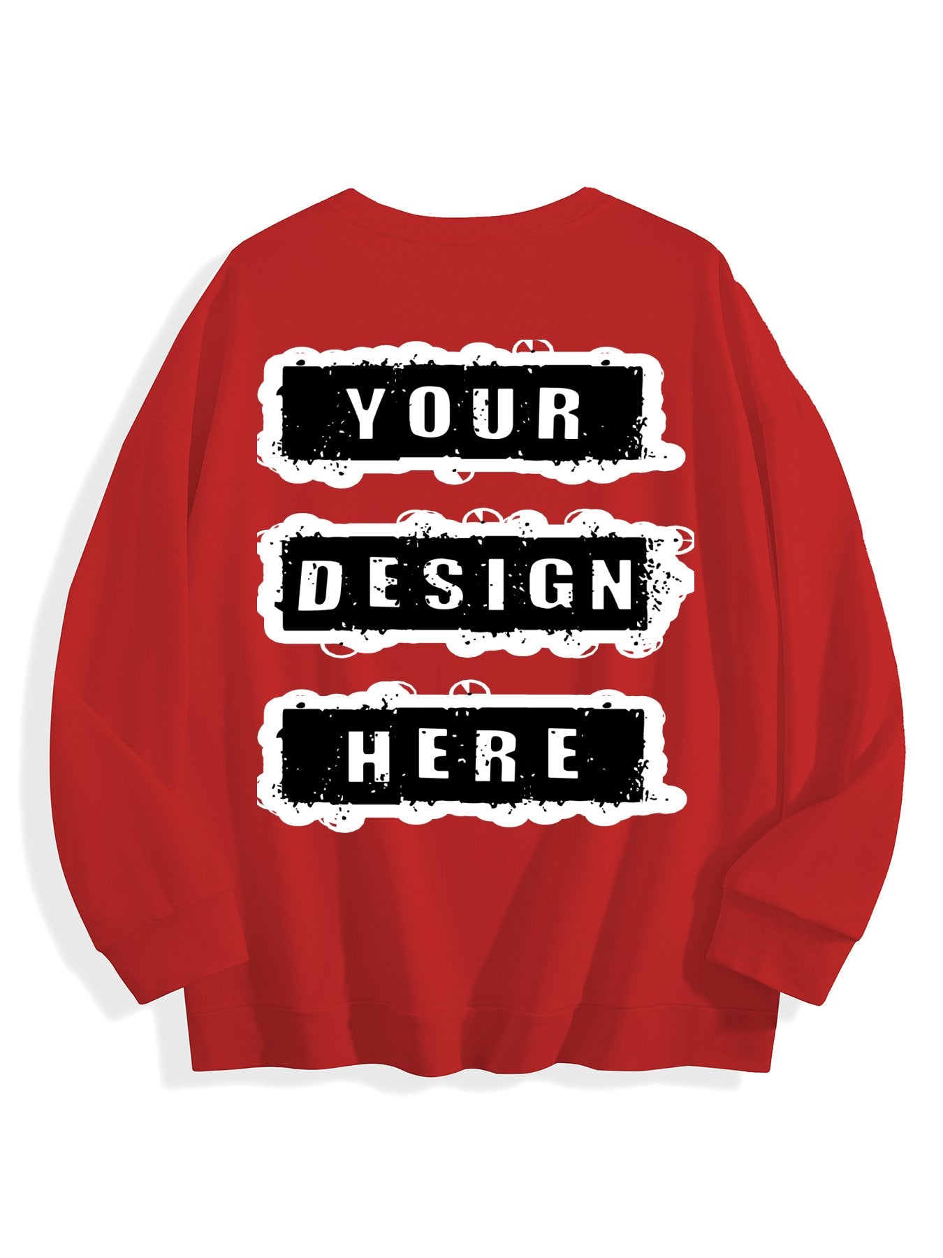 240g Crew Neck Sweatshirt - Dark Red-back