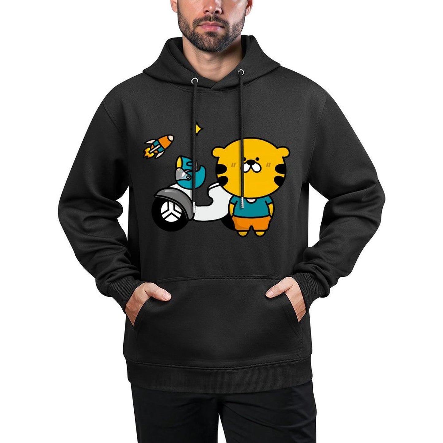 Vibrant Colors Recycled Front Graphic Hoodies