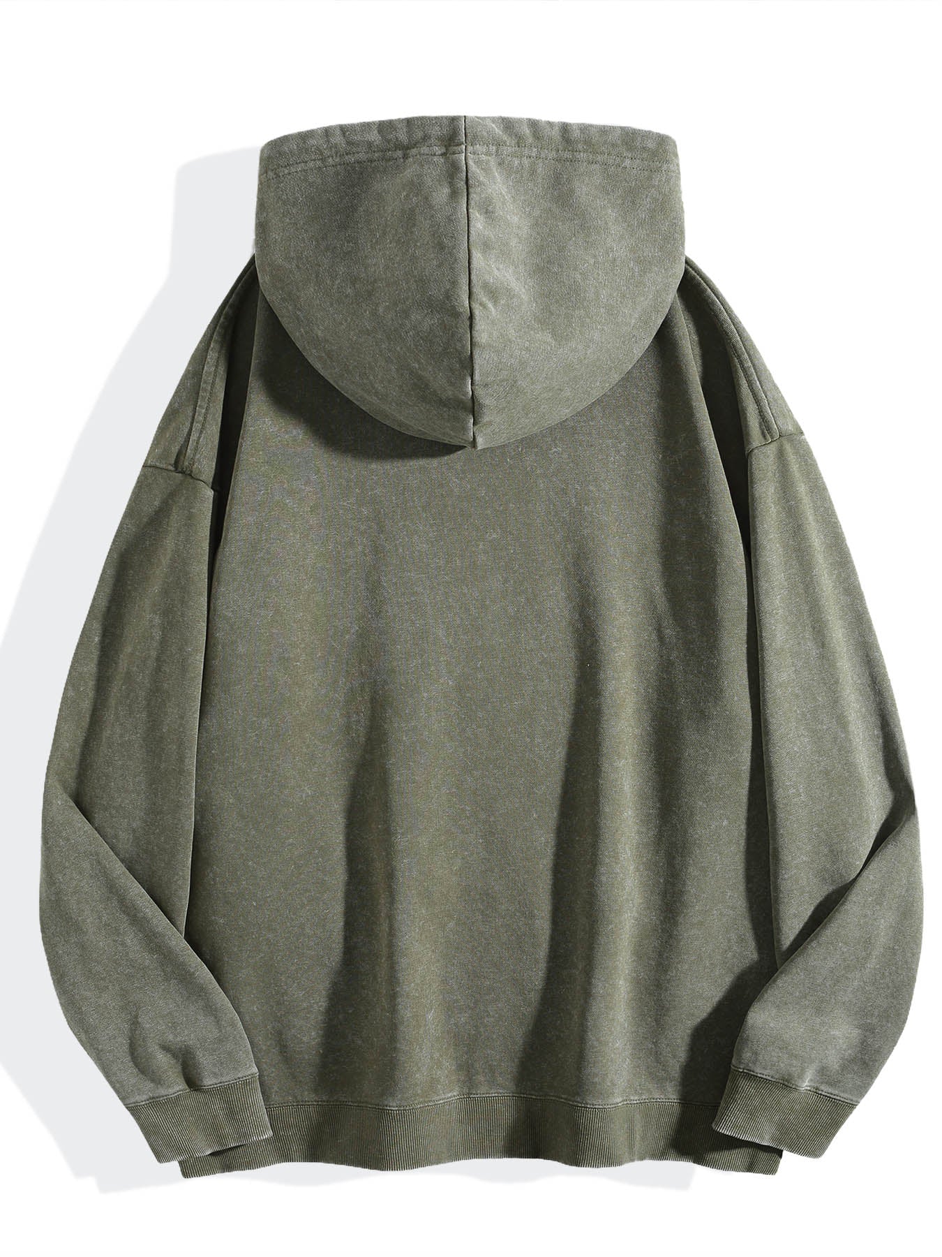 Washed Vintage Hoodie Without Drawstring - Teal