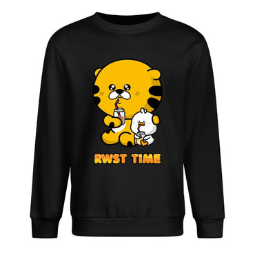 Front Patterned Long Sleeve TopSimple Solid