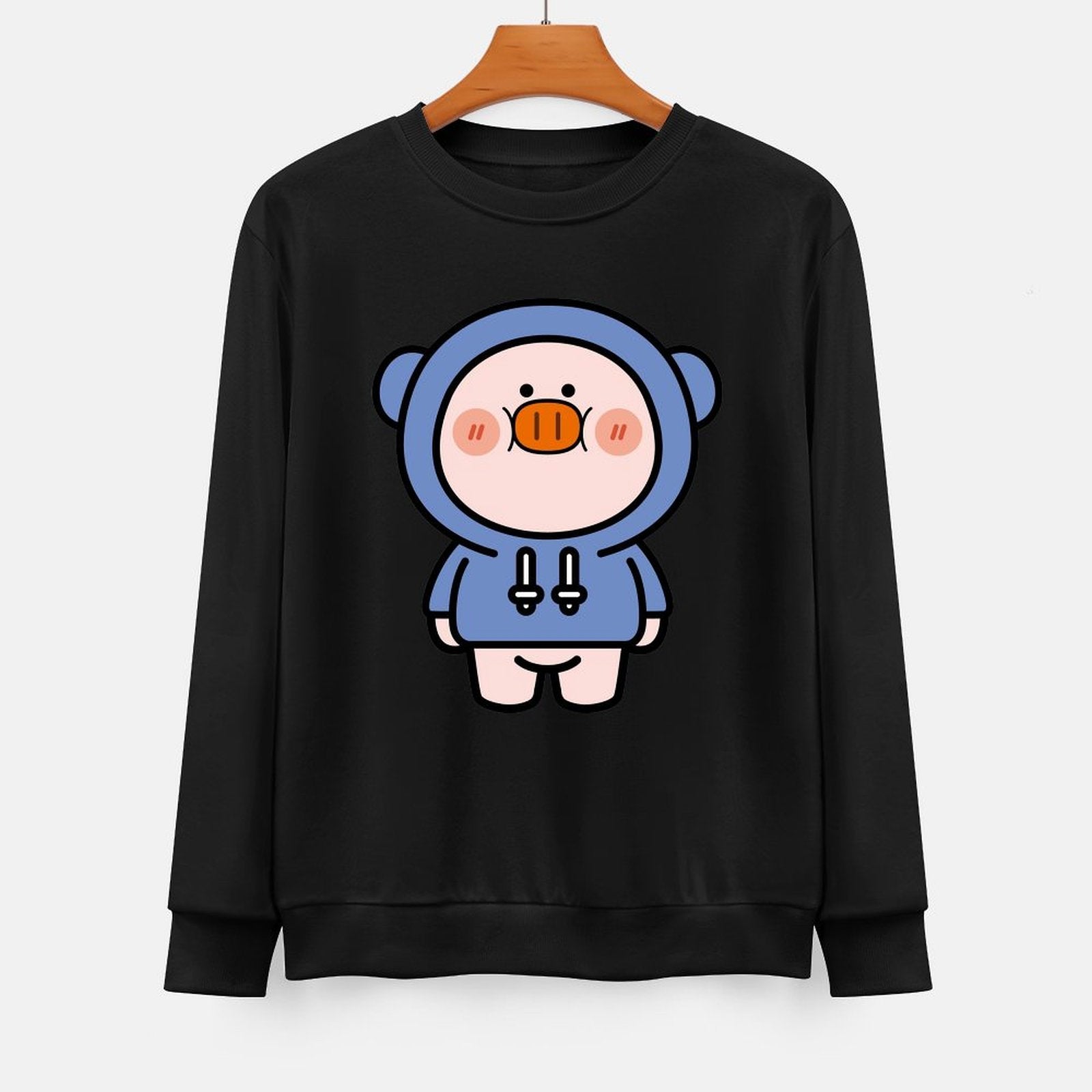  Front Patterned Long Sleeve TopMinimalist High-Quality