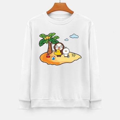 Front Patterned Long Sleeve TopComfort Colorfast