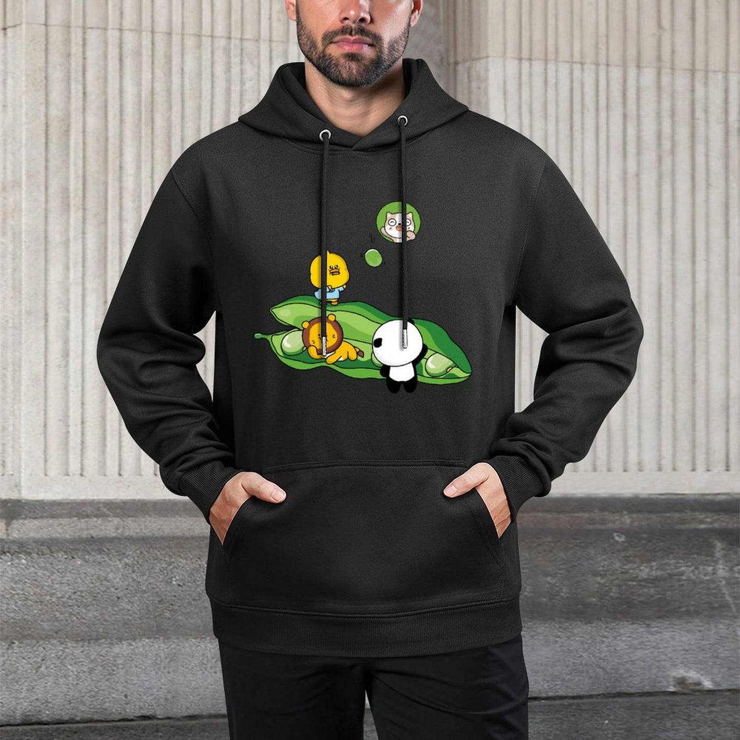 Relaxed Fit Sport Front Graphic Hoodies