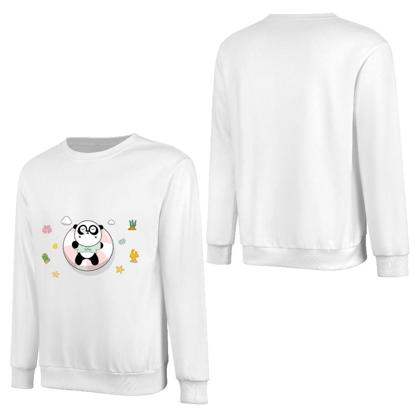 Front Patterned Long Sleeve TopLooseFit Breathable