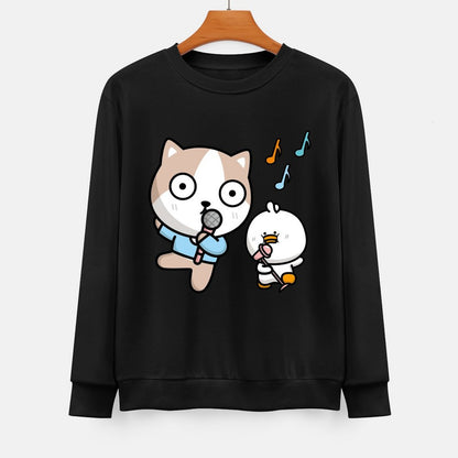  Front Patterned Long Sleeve TopClassic Fit Double-Stitched