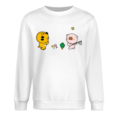 Front Patterned Long Sleeve TopFitted Heat-Transfer