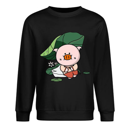 Front Patterned Long Sleeve TopSoftLine Plain