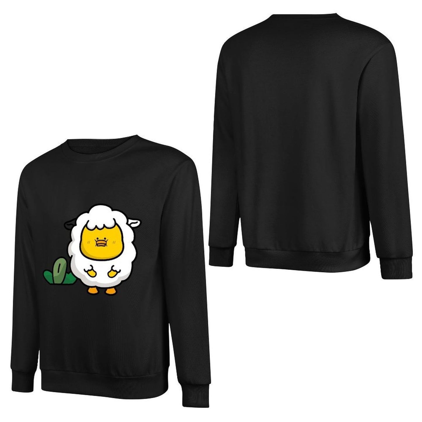 Front Patterned Long Sleeve TopHeavyweight BasicSeries
