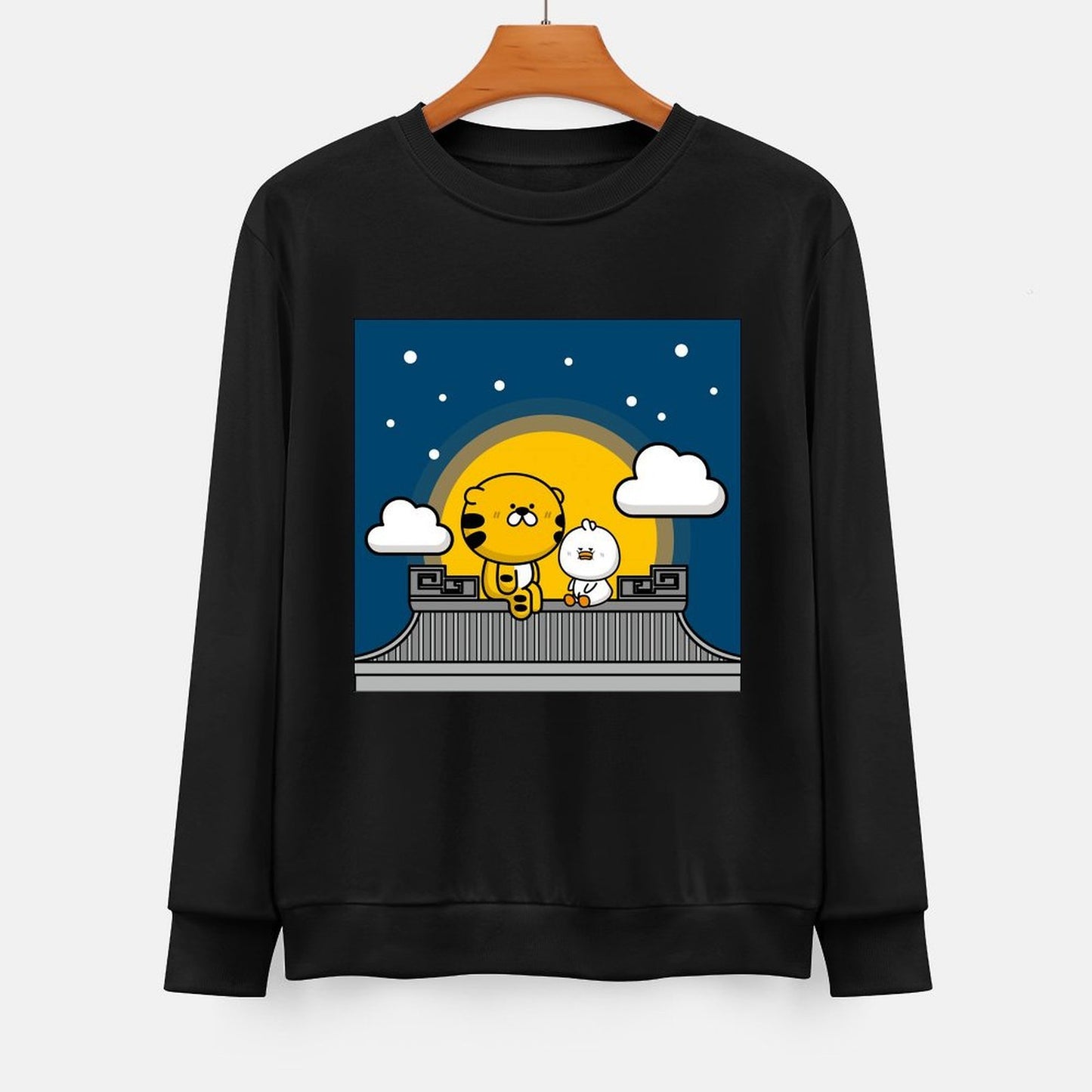  Front Patterned Long Sleeve TopHeavyweight Moisture-Wicking