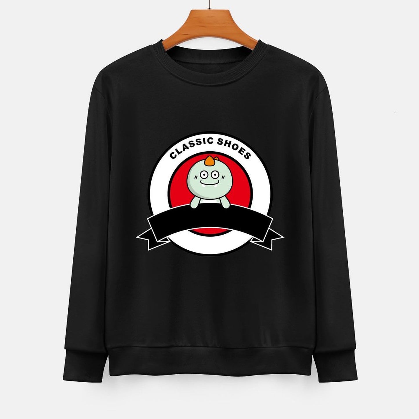 Front Patterned Long Sleeve TopBasic ClassicStyle