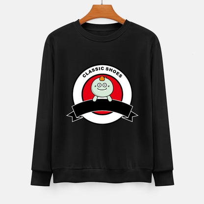 Front Patterned Long Sleeve TopBasic ClassicStyle