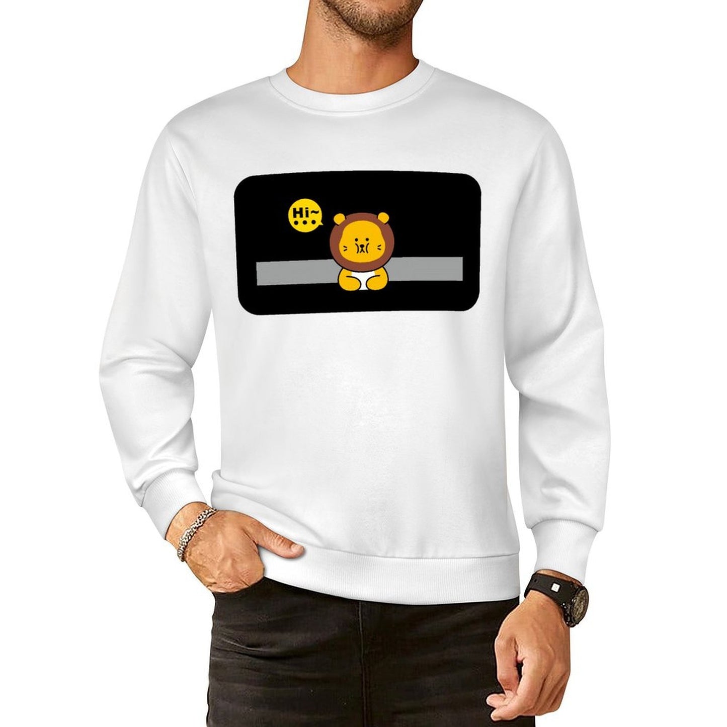 Front Patterned Long Sleeve TopLong Lasting Clean