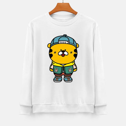 Front Patterned Long Sleeve TopCasual Tear-Resistant