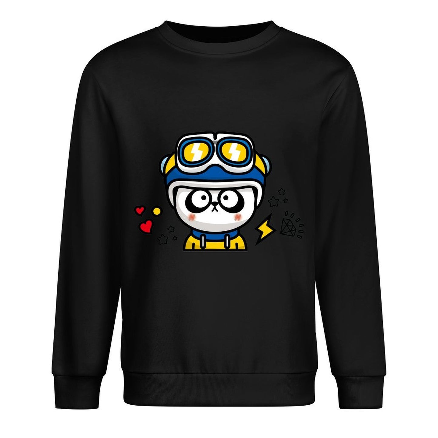 Front Patterned Long Sleeve TopPromotional Oversized